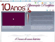 Tablet Screenshot of 10anos.arautos.org