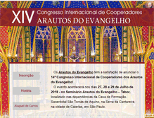 Tablet Screenshot of congresso.arautos.org.br